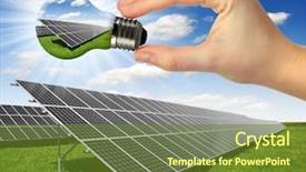  Presentation with energy - Audience pleasing slide deck consisting of solar panels with blue sky backdrop and a tawny brown colored foreground