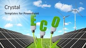  Presentation with solar panels - PPT layouts with solar-panels-with-lightbulbs background and a  colored foreground