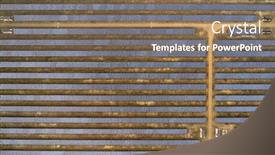  Presentation with solar power plant - Amazing PPT theme having solar-panels backdrop and a gray colored foreground