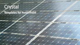  Presentation with solar - Cool new PPT theme with solar panels backdrop and a gray colored foreground