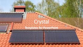  Presentation with solar system - Amazing presentation theme having solar pipes on roof - solar backdrop and a coral colored foreground