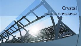  Presentation with solar power - Slide deck with solar power panel background and a light blue colored foreground