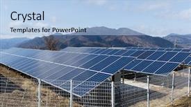  Presentation with solar power - Slides enhanced with solar power plant background and a  colored foreground