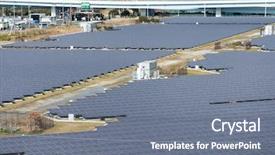  Presentation with solar power - Slides having solar power plant background and a gray colored foreground