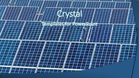  Presentation with solar power plant - Amazing slide set having solar power plant backdrop and a ocean colored foreground