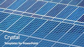  Presentation with solar power plant - Amazing PPT layouts having solar power plant backdrop and a teal colored foreground