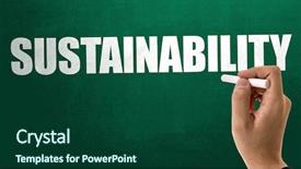  Presentation with sustainability - Slides with sustainability background and a forest green colored foreground