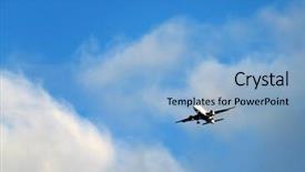  Presentation with solar - Audience pleasing presentation consisting of solar radiation - airplane flying against the blue backdrop and a light blue colored foreground