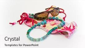  Presentation with solar - Presentation theme with solar sales - summer accessories on white background background and a white colored foreground