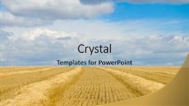  Presentation with solar - PPT theme consisting of solar summer midday on fields of ukraine background and a light blue colored foreground