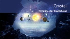  Presentation with solar system - Audience pleasing PPT theme consisting of solar-system-planets-mixed-media backdrop and a ocean colored foreground