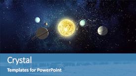  Presentation with planets - Audience pleasing slides consisting of solar system planets mixed media backdrop and a teal colored foreground