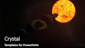 Presentation with solar system - Audience pleasing presentation design consisting of solar-system backdrop and a black colored foreground