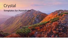  Presentation with solar light - Beautiful presentation featuring solar tracking - morning landscape at dawn mountain backdrop and a  colored foreground