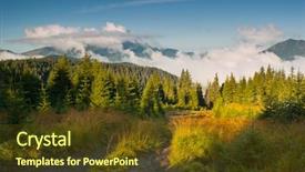  Presentation with solar - Cool new presentation with solar tracking - morning landscape with clouds ukraine backdrop and a  colored foreground