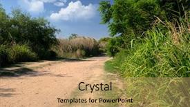  Presentation with rural road - Cool new slide deck with solar tracking - rural road passing in bush backdrop and a  colored foreground