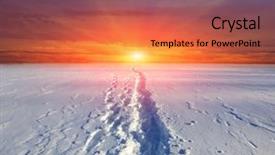  Presentation with scene - Presentation with solar tracking - scene with trail on snow background and a red colored foreground