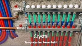  Presentation with pipes - Presentation theme enhanced with manifold collector with pipes background and a tawny brown colored foreground