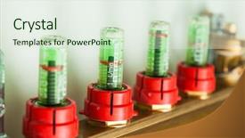  Presentation with solar water - Slide set consisting of underfloor heating control system background and a sky blue colored foreground