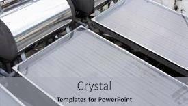  Presentation with solar water - PPT theme with solar water heater on a roof in the outdoor background and a light gray colored foreground