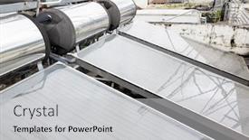  Presentation with solar water - Slide set featuring solar-water-heater background and a light gray colored foreground