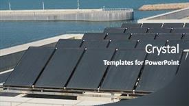  Presentation with house heating - Theme consisting of solar water heating panel background and a dark gray colored foreground