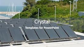  Presentation with solar water - Beautiful PPT theme featuring solar water heating panel backdrop and a  colored foreground