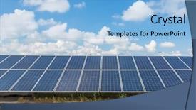  Presentation with electrical kilowatt hour electric meter - Cool new presentation with solar wind farm - future electrical production shanghai china backdrop and a light blue colored foreground