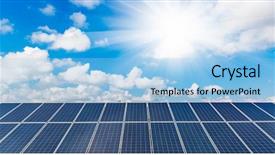  Presentation with electric pole electrical power poles - Cool new PPT theme with solar wind farm - future electrical production shanghai china backdrop and a light blue colored foreground