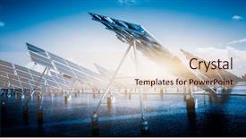  Presentation with china shanghai - Presentation design enhanced with solar wind farm - future electrical production shanghai china background and a lemonade colored foreground