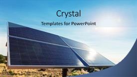  Presentation with solar panels - Cool new theme with blue solar panels backdrop and a light blue colored foreground