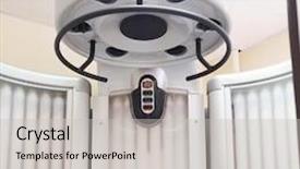  Presentation with salon - Presentation theme enhanced with solarium in spa salon background and a light gray colored foreground