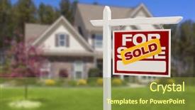  Presentation with estate - Amazing presentation design having sold home for sale real backdrop and a gold colored foreground