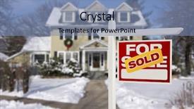  Presentation with real estate - Beautiful PPT theme featuring sold home for sale real backdrop and a  colored foreground