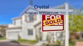  Presentation with real estate - Colorful presentation theme enhanced with sold home for sale real backdrop and a teal colored foreground