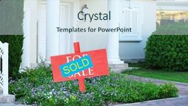  Presentation with real estate for sale - Presentation consisting of sold home for sale real background and a  colored foreground