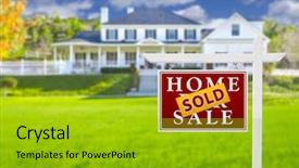  Presentation with real estate - Beautiful theme featuring sold home for sale real backdrop and a  colored foreground