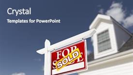  Presentation with real estate for sale - Beautiful PPT layouts featuring sold home for sale real backdrop and a ocean colored foreground