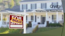  Presentation with real estate - Audience pleasing slide deck consisting of sold home for sale real backdrop and a light blue colored foreground