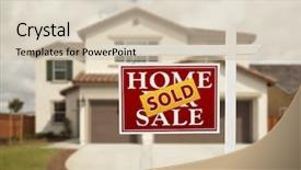  Presentation with real estate for sale - Cool new presentation theme with sold home for sale real backdrop and a  colored foreground