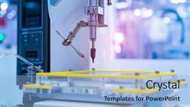  Presentation with soldering - Slide deck enhanced with solder - robotic soldering used in soldering background and a light blue colored foreground