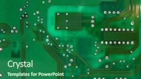 Presentation with good - Colorful PPT theme enhanced with solder wave - green computer board good backdrop and a  colored foreground