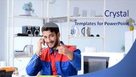  Presentation with young marines - Beautiful slide set featuring solder wave - young repairman fixing and repairing backdrop and a  colored foreground