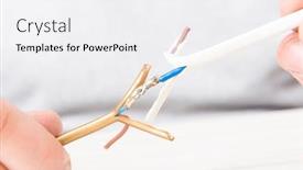  Presentation with soldering - PPT theme enhanced with soldering-copper-wire-with-tin background and a white colored foreground