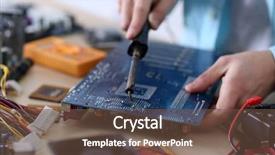  Presentation with soldering - PPT theme enhanced with soldering iron in service center background and a  colored foreground