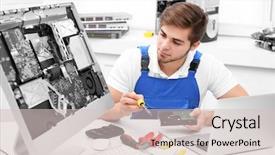  Presentation with soldering - PPT layouts having soldering iron in service center background and a  colored foreground