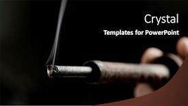  Presentation with soldering - Presentation featuring soldering-iron-ready-to-solder background and a black colored foreground