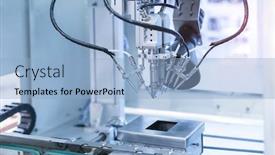  Presentation with soldering - PPT layouts featuring soldering-iron-tips-of-automated background and a light blue colored foreground