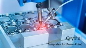  Presentation with soldering - Colorful presentation theme enhanced with soldering-iron-tips-of-automated backdrop and a light blue colored foreground