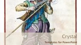  Presentation with firearm - Cool new slides with soldier-full-length-holding backdrop and a cream colored foreground